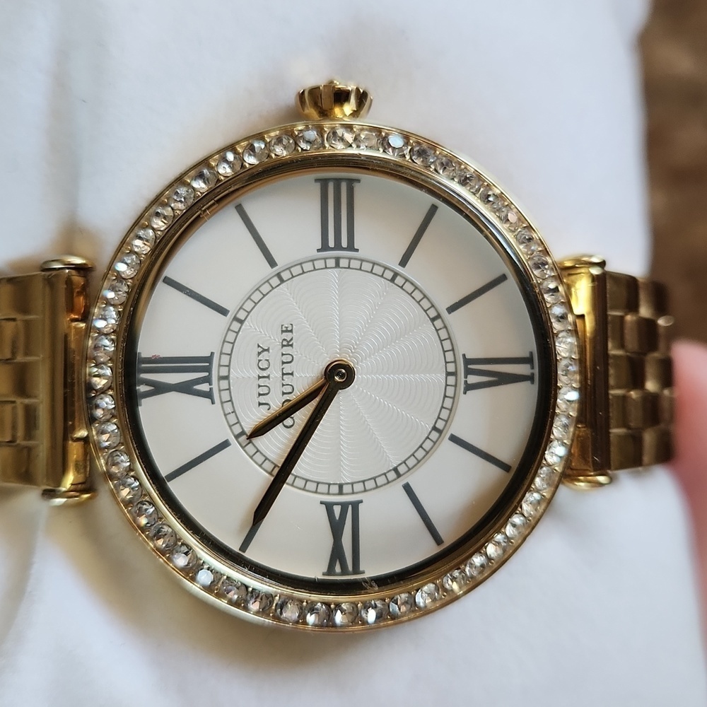 ✨️NWT JUICY COUTURE Gold Diamond lined Watch - Picture 10 of 17